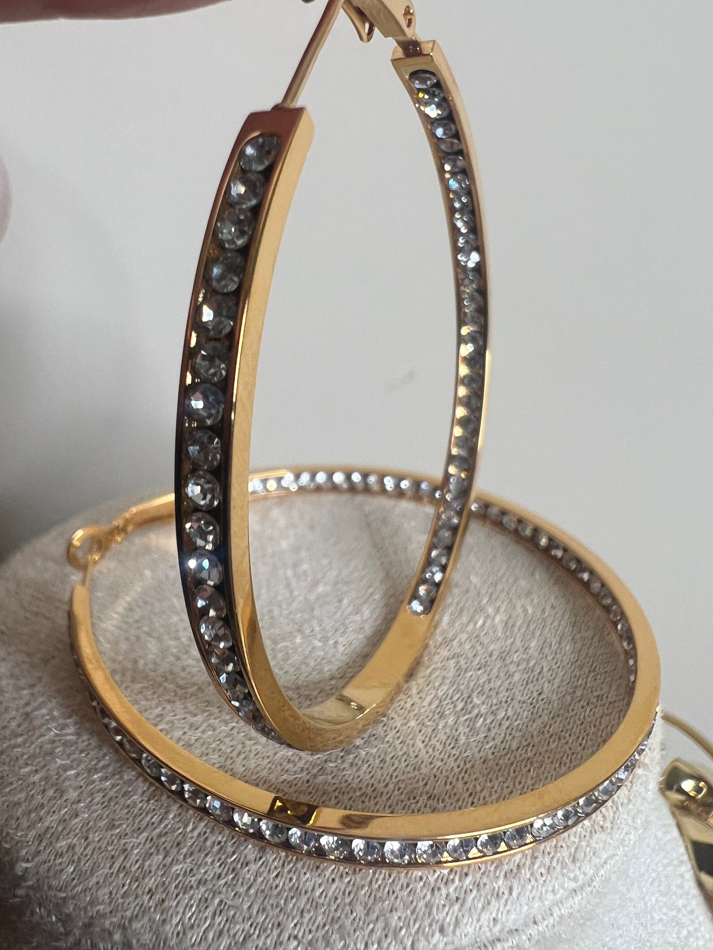 hoops dubbel strass